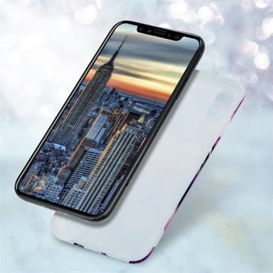 iPhone X / XS Suojakuori Lompakkokotelo (Violetti)