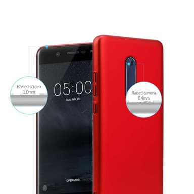 Nokia 5 2017 Suojakuori Kotelo Cover (Punainen)
