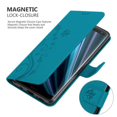 Sony Xperia XZ3 Suojakuori Lompakkokotelo (Sininen)