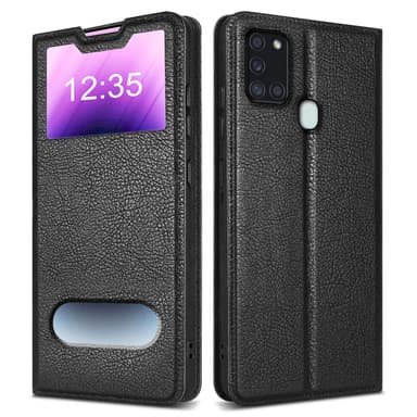 Lompakkokotelo Samsung Galaxy A21s Case (Musta)