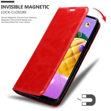 LG K52 / K62 / Q52 Suojakuori Lompakkokotelo (Punainen)