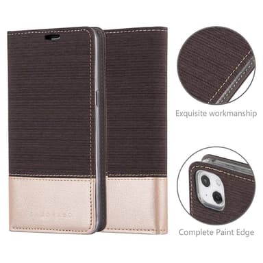 iPhone 13 MINI Suojakuori Lompakkokotelo (harmaa)