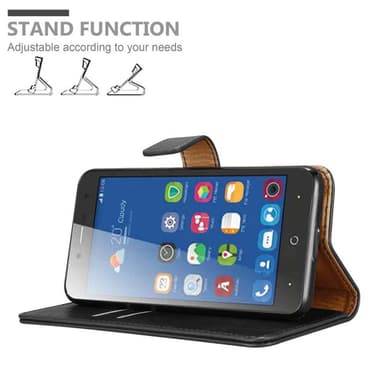 ZTE Blade L7 Suojakuori Lompakkokotelo (Musta)