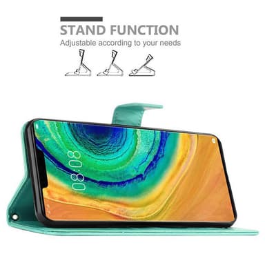 Huawei MATE 30 PRO Suojakuori Lompakkokotelo (Turkoosi)