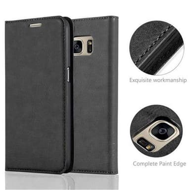 Samsung Galaxy S7 Suojakuori Lompakkokotelo (Musta)