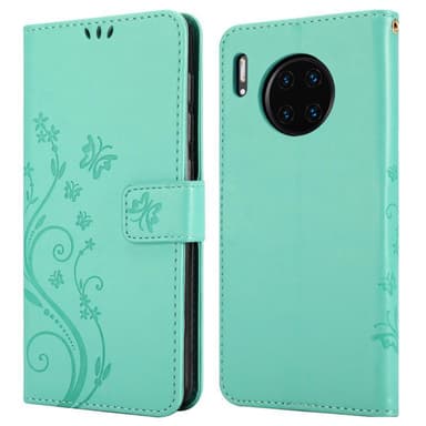 Huawei MATE 30 PRO Suojakuori Lompakkokotelo (Turkoosi)