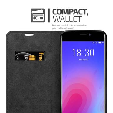 MEIZU M6 Suojakuori Lompakkokotelo (Ruskea)