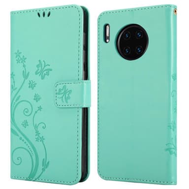 Huawei MATE 30 PRO Suojakuori Lompakkokotelo (Turkoosi)