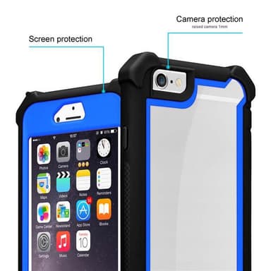 iPhone 6 PLUS / 6S PLUS Suojakuori Kotelo (Musta)