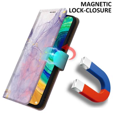 Huawei MATE 30 Suojakuori Lompakkokotelo (Violetti)