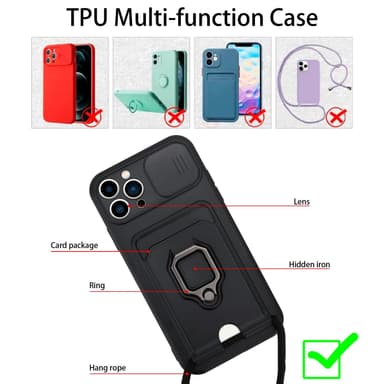 iPhone 13 PRO Matkapuhelimen Ketju Kotelo