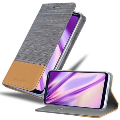 Nokia 9 PureView Suojakuori Lompakkokotelo (harmaa)