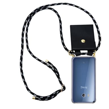 HTC OCEAN / U11 Suojakuori Kotelo Ketju (Musta)