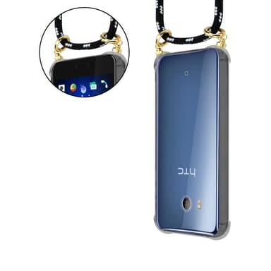 HTC OCEAN / U11 Suojakuori Kotelo Ketju (Musta)