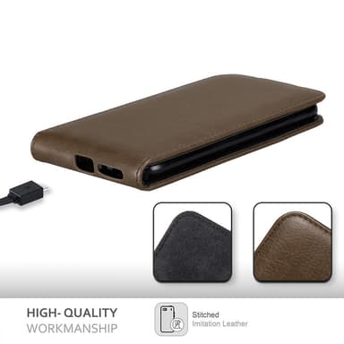Sony Xperia L2 Suojakuori Lompakkokotelo (Ruskea)