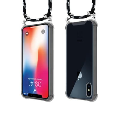 iPhone X / XS Suojakuori Kotelo Ketju (Musta)