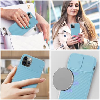iPhone 12 PRO MAX Case Suojakuori Cover (Turkoosi)