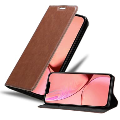 iPhone 13 Suojakuori Lompakkokotelo (Ruskea)