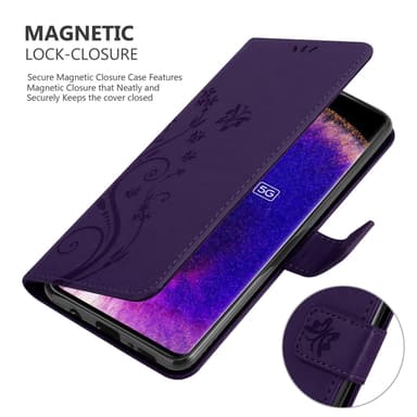 Oppo FIND X5 Suojakuori Lompakkokotelo (Violetti)