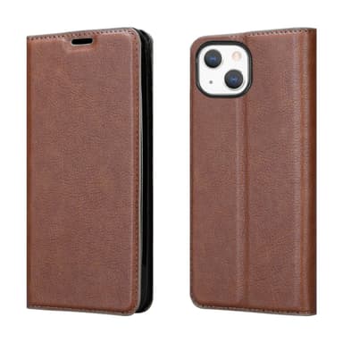 iPhone 13 Suojakuori Lompakkokotelo (Ruskea)