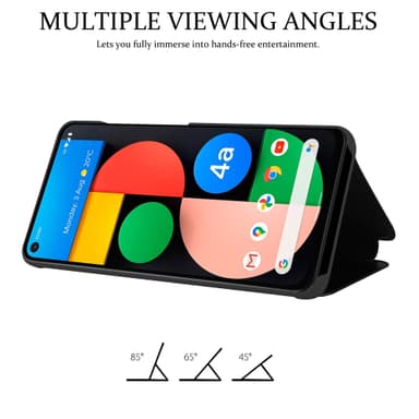 Suojakuori Google PIXEL 4A Lompakkokotelo (Musta)