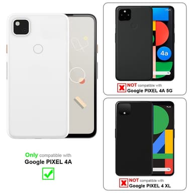 Google PIXEL 4A Suojakuori Lompakkokotelo (Punainen)