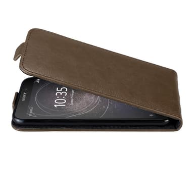 Sony Xperia L2 Suojakuori Lompakkokotelo (Ruskea)