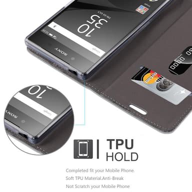 Sony Xperia Z5 Suojakuori Lompakkokotelo (harmaa)