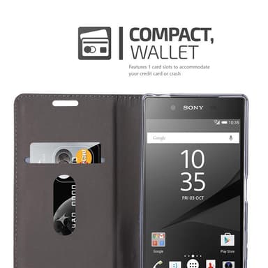 Sony Xperia Z5 Suojakuori Lompakkokotelo (harmaa)