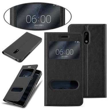Lompakkokotelo Nokia 6 2017 Case (Musta)