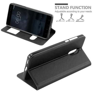 Lompakkokotelo Nokia 6 2017 Case (Musta)