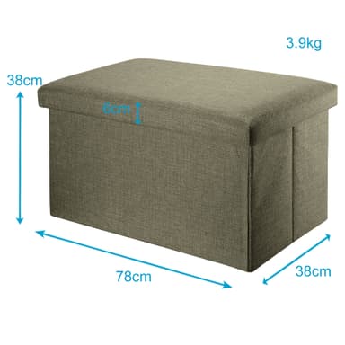 Taitettava penkki 78x38x38 cm Jakkara (ruskea)