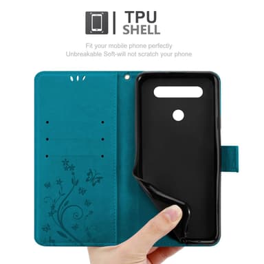 LG K51S Suojakuori Lompakkokotelo (Sininen)
