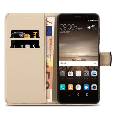 Huawei MATE 9 Suojakuori Lompakkokotelo (Musta)