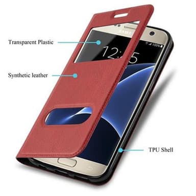 Lompakkokotelo Samsung Galaxy S7 Case (Punainen)