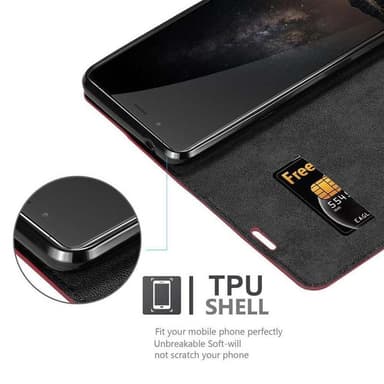 ZTE Nubia Z11 MAX Suojakuori Lompakkokotelo (Punainen)