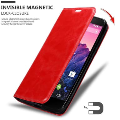 LG Google NEXUS 5 Suojakuori Lompakkokotelo (Punainen)