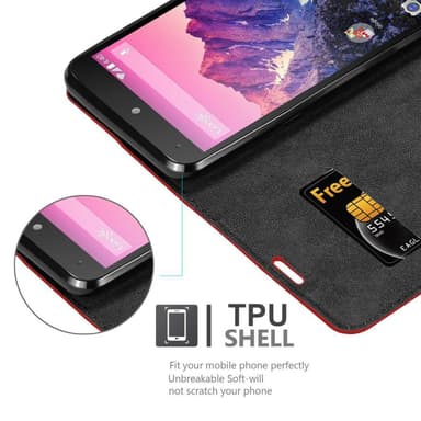 LG Google NEXUS 5 Suojakuori Lompakkokotelo (Punainen)