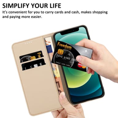 iPhone 12 MINI Suojakuori Lompakkokotelo (Sininen)
