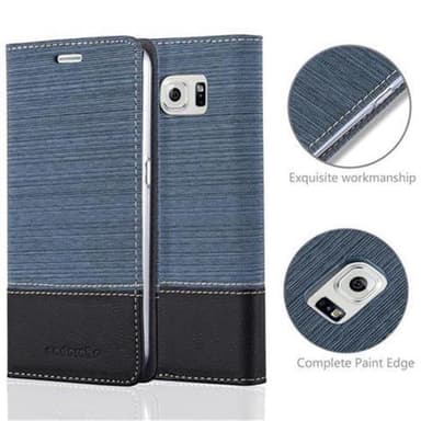 Samsung Galaxy S6 Suojakuori Lompakkokotelo (Sininen)