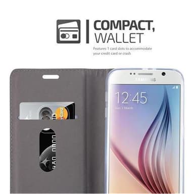 Samsung Galaxy S6 Suojakuori Lompakkokotelo (Sininen)