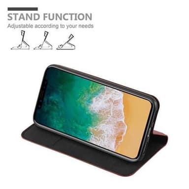 iPhone X / XS Suojakuori Lompakkokotelo (Ruskea)