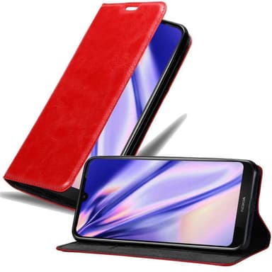 Nokia 3.2 Suojakuori Lompakkokotelo (Punainen)