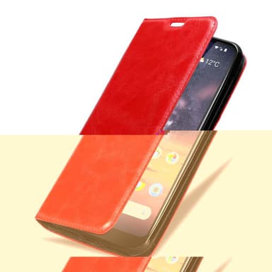 Nokia 3.2 Suojakuori Lompakkokotelo (Punainen)