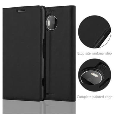 Nokia Lumia 950 XL Suojakuori Lompakkokotelo (Musta)