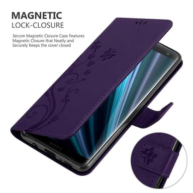 Sony Xperia XZ3 Suojakuori Lompakkokotelo (Violetti)