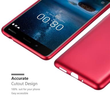Nokia 8 2017 Suojakuori Kotelo (Punainen)