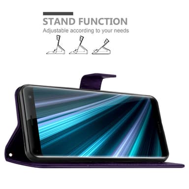 Sony Xperia XZ3 Suojakuori Lompakkokotelo (Violetti)