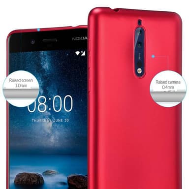 Nokia 8 2017 Suojakuori Kotelo (Punainen)