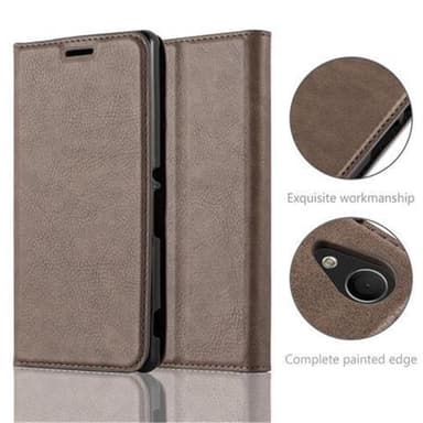 Sony Xperia M4 AQUA Suojakuori Lompakkokotelo (Ruskea)